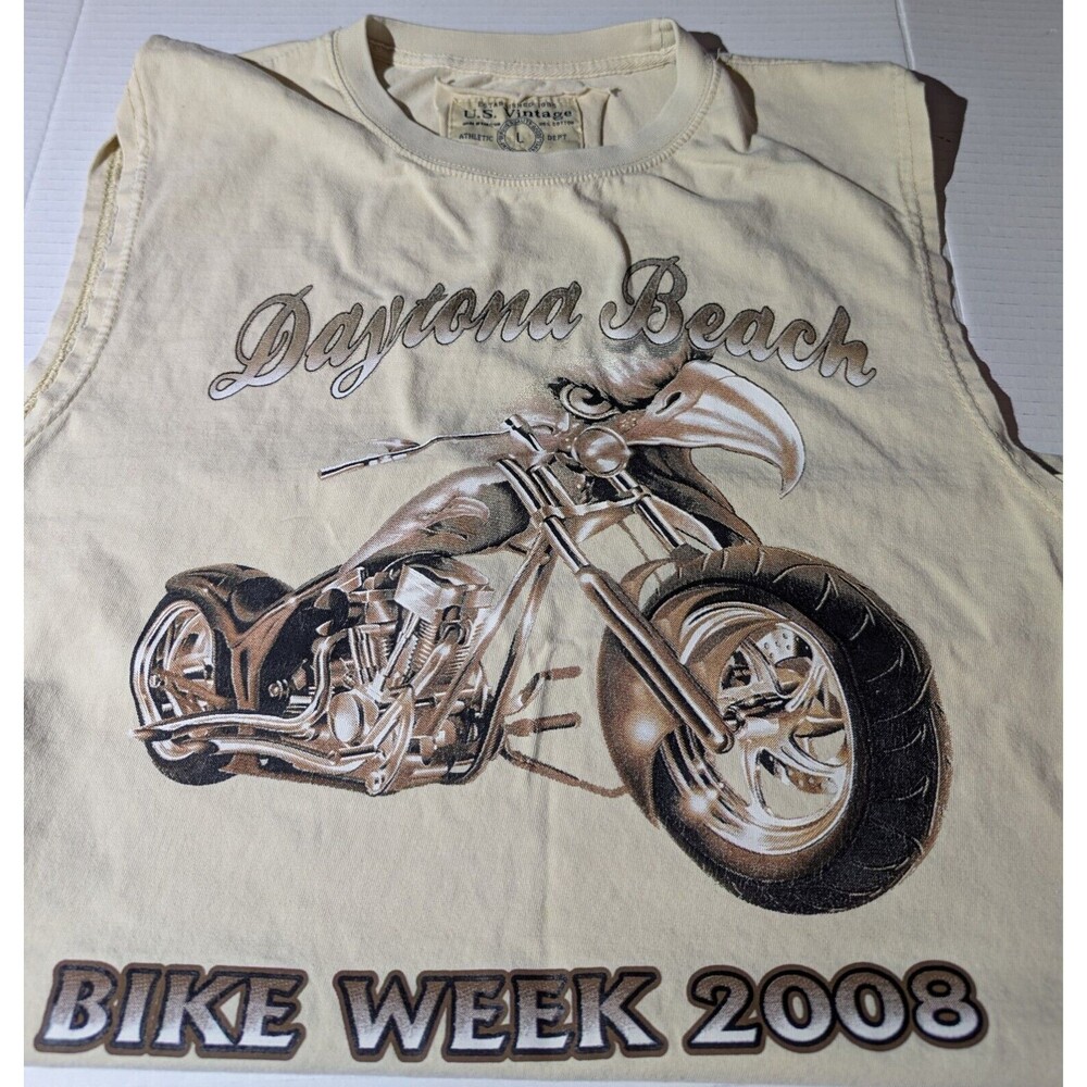 DAYTONA BEACH 2008 BIKE WEEK SLEEVELESS size large biker, summer